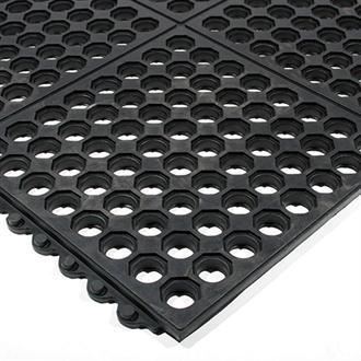 Interlocking Rubber Grass Mat 36x36x16mm for Outdoor Muddy Areas - Durable Ground Protection, Drainage, and Grass Growth