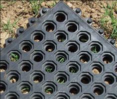 Interlocking Rubber Grass Mat 36x36x16mm for Outdoor Muddy Areas - Durable Ground Protection, Drainage, and Grass Growth