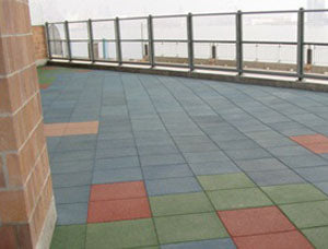 Play Area Safety Interlocking Rubber Tiles - EPDM, UV Stable, Non-Slip, Easy Drainage, Low Maintenance - 4 Colours