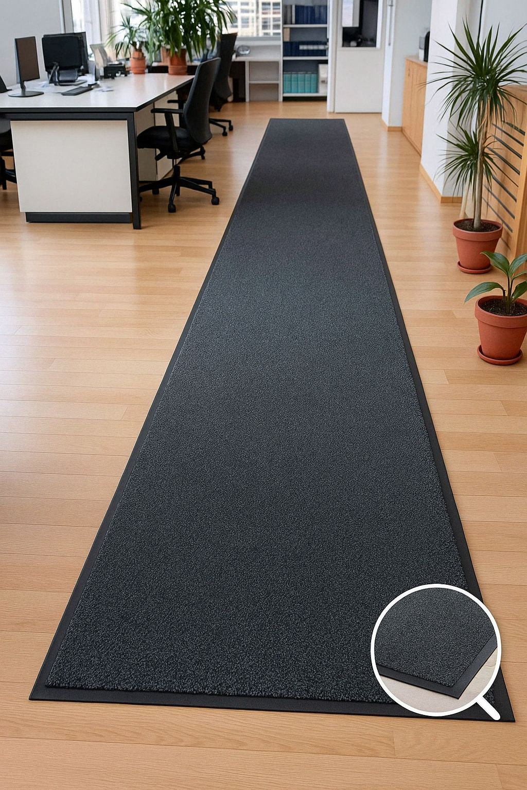 Heavy Duty Barrier Runner Non-Slip Mat High Traffic Entrance Mat with Dual-Level Surface, Durable Polymer Base, Bevelled Edges, and Anti-Creep Finish