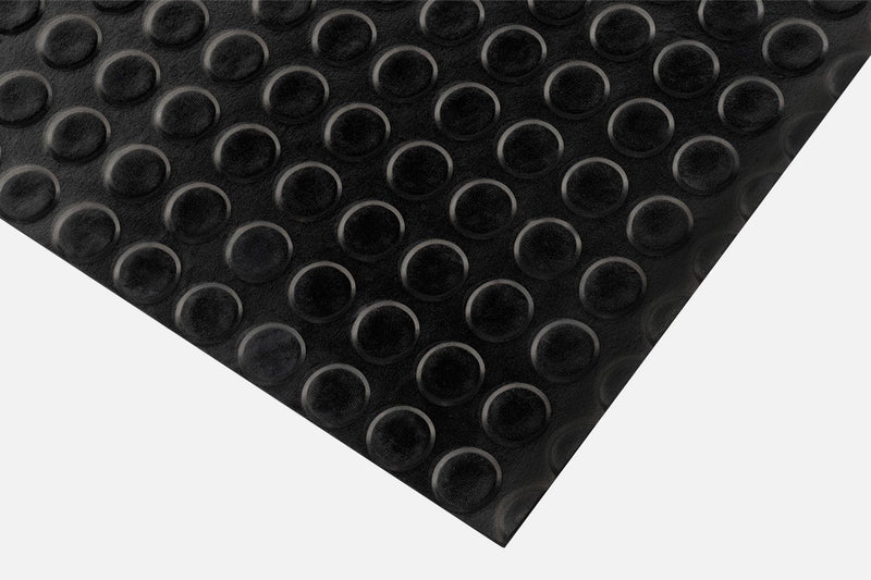 Heavy Duty Non-Slip Rubber Floor Matting - Dot Stud Penny Pattern, Multi-Colour, Durable, High Slip Resistance, Anti-Creep, Cold Insulation