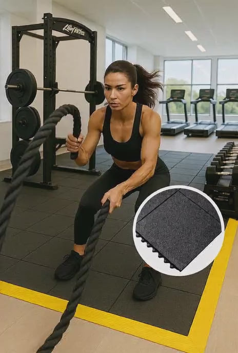 Interlocking Rubber Gym Mats 36 x 36 Inch x 16mm – image 4 of 16