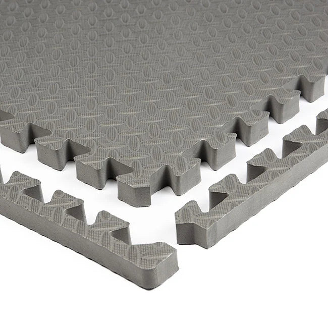 Dense EVA Garage Floor Tiles Interlocking, High Grip Diamond Plate, Hard-Wearing, Anti-Fatigue, Easy Fit, No Tools Needed, Ideal for Heavy Equipment