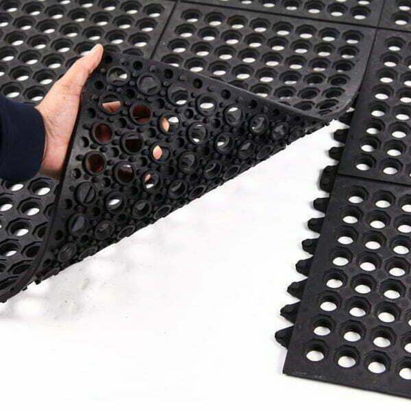 Rubber Matting with Drainage Holes Perfect Decking Solution for Safety & Durability