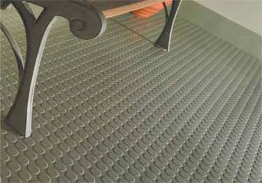 Dim Gray Round Dot PVC Non Slip Rubber Flooring Rolls