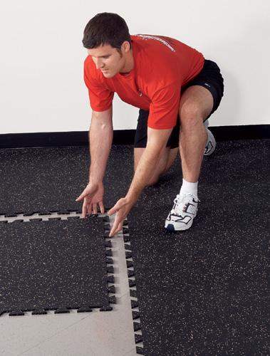 Classico Rubber Interlocking Gym Mats Non-Slip Fitness Flooring – image 2 of 5