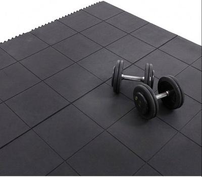 Dark Slate Gray Interlocking Cushioned Flooring Gym Tile