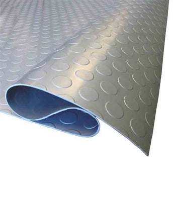 Non Slip Rubber Flooring Rolls Studded Dot Penny Pattern Heavy Duty Rolls Cut Lengths - expressmatting.co.uk