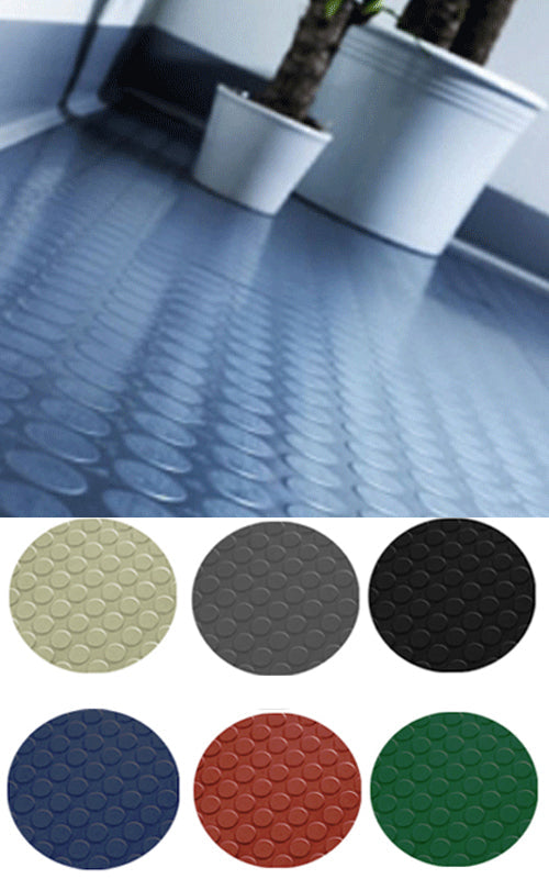 Non Slip Rubber Flooring Round Dot - expressmatting.co.uk