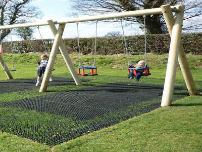 Dim Gray Playground Safety Grass Mats