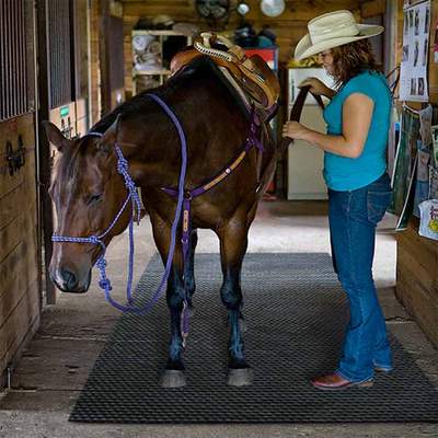 Dark Slate Gray Rubber Bubbletop Stable Matting Horse Mats